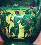Знак трех кругов на керамике из Древней Греции 